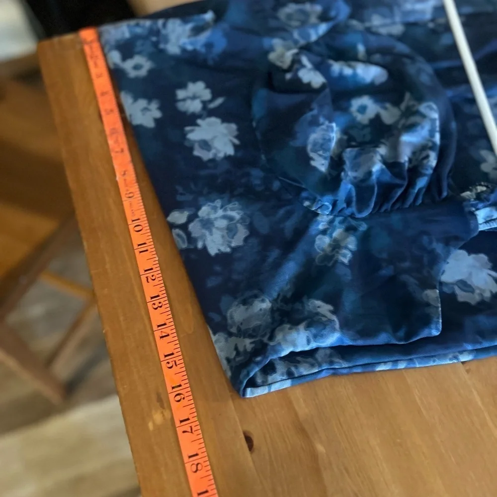 Stitch & Pine Medium Floral Blue Dress Y2K Vibes